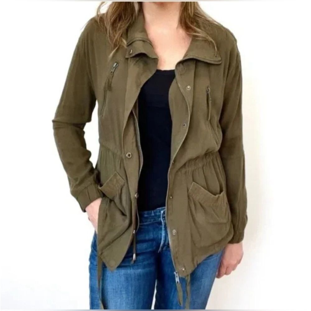 Daytrip Jacket Olive Green Full Zip Military Style From The Buckle - S…